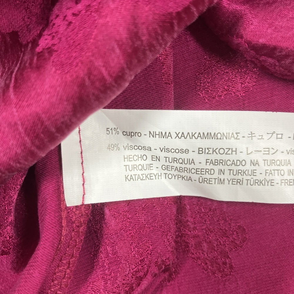 Zara Trafaluc Collection Blouse Womens Small Magenta Casual Business Button Up - Picture 13 of 13
